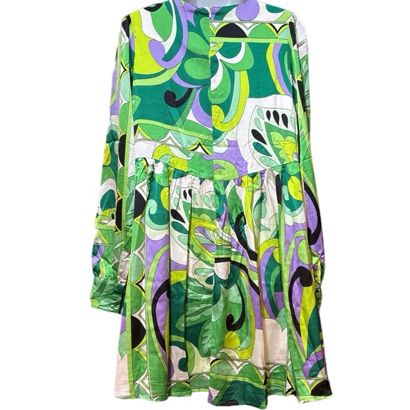 TCEC Scarf Print Mini Dress With Pockets - Picture 8 of 15
